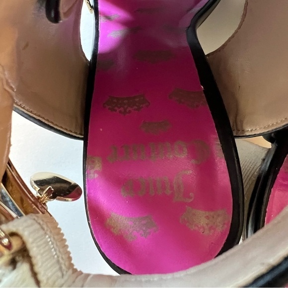 Juicy Couture Women's Open Toe Lace Up Bootie Strap Block Heel Size 6 - Picture 4 of 10